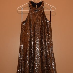 Gold Sequin Dress